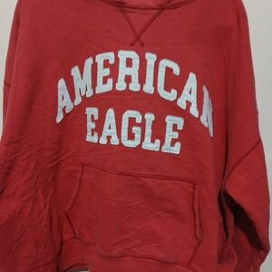 American Age red /pink crewneck sweatshirt with white logo Woman size XL vintage